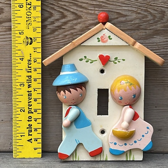 Vintage Baby Nursery Wood IRMI Light Switch Plate Cover - Picture 8 of 13